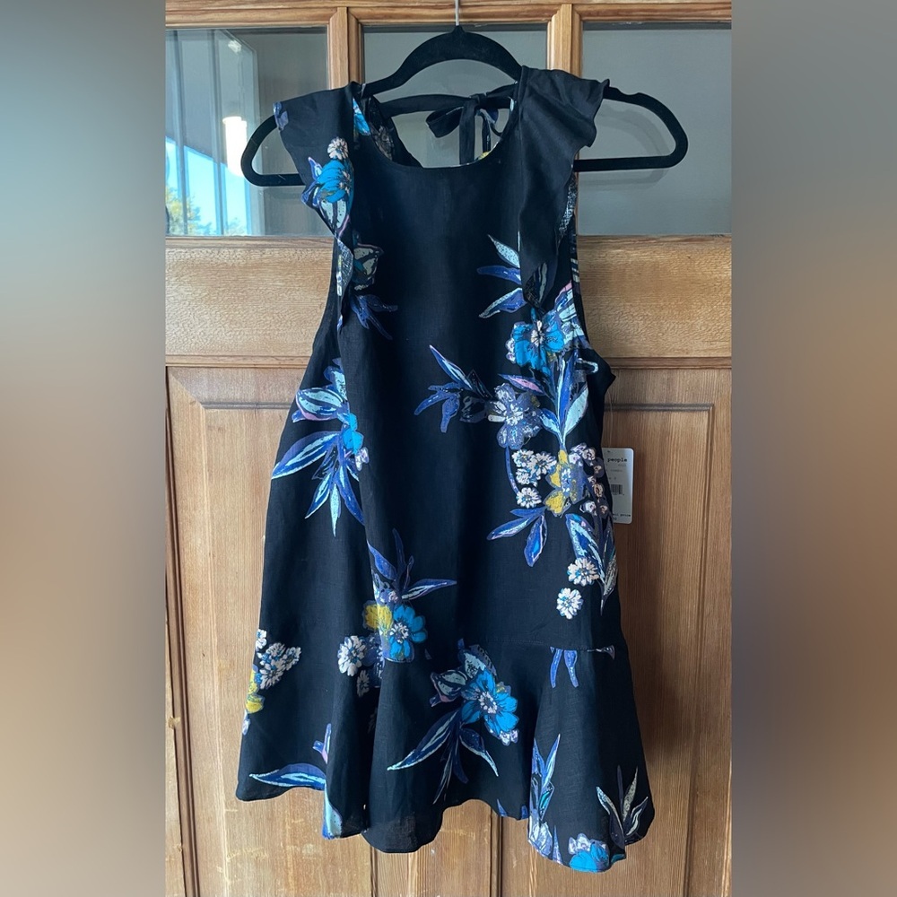 Free People black shirt/mini dress